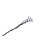 MICROWIRES 8 Core Power Cable, 0.05 mm2, 50m Armoured, White Perfluoroalkoxy (PFA) Sheath, Shielded, 600 V