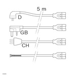 Bosch Rexroth Power Cable, 5m, Orange Polyurethane PUR Sheath, Power