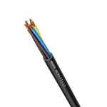3 Core Power Cable, 1 mm², 50m, Black Rubber Sheath, Power, 750 V