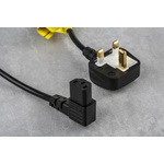 RS PRO IEC C13 Socket to Type G UK Plug Power Cord, 2m
