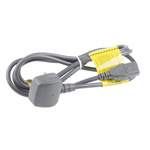 RS PRO IEC C13 Socket to Type G UK Plug Power Cord, 2m