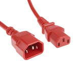 RS PRO IEC C13 Socket to IEC C14 Plug Power Cord, 5m