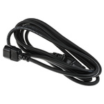 RS PRO IEC C14 Plug to IEC C15 Socket Power Cord, 3m