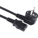 RS PRO IEC C13 Socket to CEE 7/7 Plug Power Cord, 2m