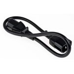 RS PRO IEC C13 Socket to IEC C14 Plug Power Cord, 500mm