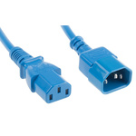 RS PRO IEC C13 Socket to IEC C14 Plug Power Cord, 1.5m