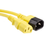 RS PRO IEC C13 Socket to IEC C14 Plug Power Cord, 2m