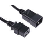 RS PRO IEC C19 Socket to IEC C20 Plug Power Cord, 3m