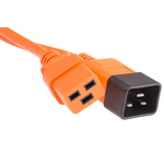 RS PRO IEC C19 Socket to IEC C20 Plug Power Cord, 0.5m