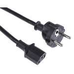 RS PRO IEC C13 Socket to CEE 7/7 Plug Power Cord, 5m