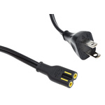 RS PRO IEC C7 Socket to Type A US Plug Plug Power Cord, 1.8m