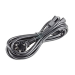 RS PRO IEC C13 x 2 Socket to CEE 7/7 Plug Power Cord, 2.5m