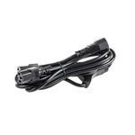 RS PRO IEC C13 x 2 Socket to IEC C14 Plug Power Cord, 3m