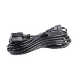 RS PRO IEC C13 x 3 Socket to IEC C14 Plug Power Cord, 3m
