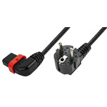 Schaffner IEC C13 Socket to CEE 7/7 Plug Power Cord, 2m