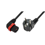 Schaffner IEC C13 Socket to CEE 7/7 Plug Power Cord, 2m