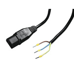Rittal IEC C13 Unterminated Power Cord, 1.5m