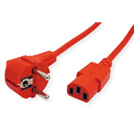 Roline Straight CEE 7/7 Plug to Straight IEC C13 Socket Power Cable, 1.8m