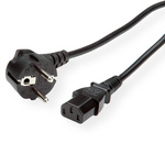 Roline Straight CEE 7/7 Plug to Straight IEC C13 Socket Power Cable, 3m