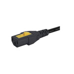 Schurter Straight IEC C13 Socket to Right Angle CEE 7/7 Plug Power Cord, 5m