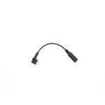 Straight 2 mm 2-Pole Twin-Pin Male Collector Plug to Straight 3.5 mm 2-Pole Female Connector Socket Cable, 180mm