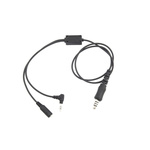 Straight 3.5 mm 3-Pole Male Connector Plug to Straight 3.5 mm 2-Pole Female Connector Socket Cable, 900mm