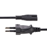 StarTech.com Straight CEE 7/16 Plug to Straight IEC C7 Socket Power Cord, 1m