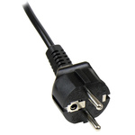 StarTech.com Right Angle CEE 7/7 Plug to Straight IEC C5 Socket Power Cord, 2m