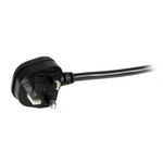 StarTech.com Right Angle CEE 7/7 Plug to Straight IEC C13 Socket Power Cord, 2m