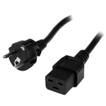 StarTech.com Straight IEC C13 Socket to Straight IEC C19 Plug Power Cord, 2m