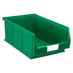 RS PRO PP Storage Bin Storage Bin, 200mm x 315mm, Green