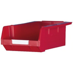 RS PRO PP Storage Bin Storage Bin, 180mm x 470mm, Red