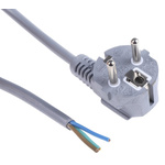 RS PRO CEE 7/7 Plug to Unterminated Power Cord, 2.5m