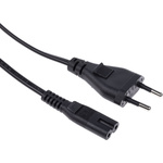 RS PRO IEC C7 Socket to Type C Europlug Plug Power Cord, 1.8m
