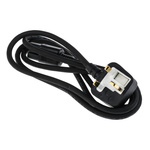 RS PRO IEC C15 Socket to Type G UK Plug Power Cord, 2m