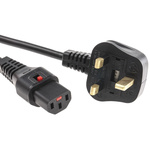 Schaffner IEC C13 Socket to Type G UK Plug Power Cord