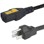 Schurter IEC C13 Socket to Type B US Plug Plug Power Cord