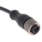 RS PRO Straight Female 4 way M12 to Unterminated Sensor Actuator Cable, 5m
