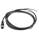 RS PRO Straight Female 4 way M12 to Unterminated Sensor Actuator Cable, 2m