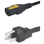 Schurter IEC C13 Socket to Type B US Plug Plug Power Cord, 2m