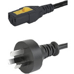 Schurter IEC C13 Socket to Type I Australian Plug Power Cord, 2m
