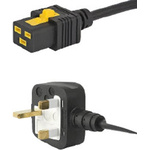 Schurter IEC C19 Socket to Type G UK Plug Power Cord, 2m