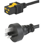 Schurter IEC C19 Socket to Type I Australian Plug Power Cord, 2m