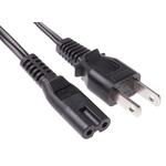 RS PRO IEC C7 Socket to Type A Japanese Plug Power Cord, 2m