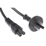 RS PRO IEC C5 Socket to Type I Chinese Plug Power Cord, 2m
