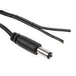 RS PRO 2.1mm DC Power Plug to Unterminated Power Cord, 1.8m