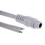 RS PRO 2.1mm DC Power Socket to Unterminated Power Cord, 1.8m