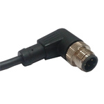 RS PRO Right Angle Male 4 way M12 to Unterminated Sensor Actuator Cable, 5m