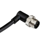 RS PRO Right Angle Male 4 way M12 to Unterminated Sensor Actuator Cable, 5m