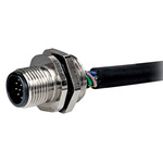 RS PRO Straight Male 12 way M12 to Unterminated Sensor Actuator Cable, 300mm